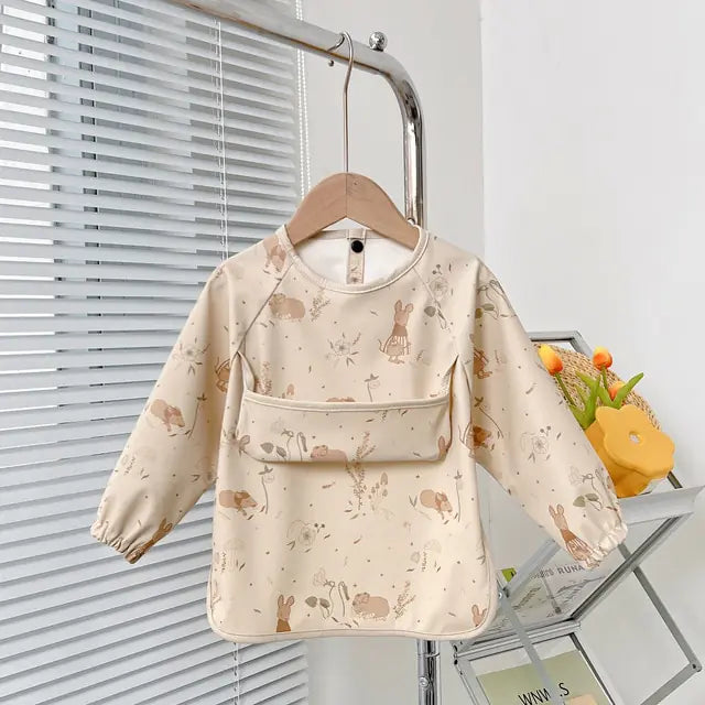 Cute Toddler Long Sleeve Waterproof Bib Apron