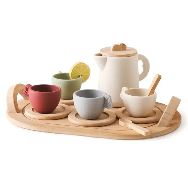 Baby Wooden Tea Set for Cognitive Development and Early Learning