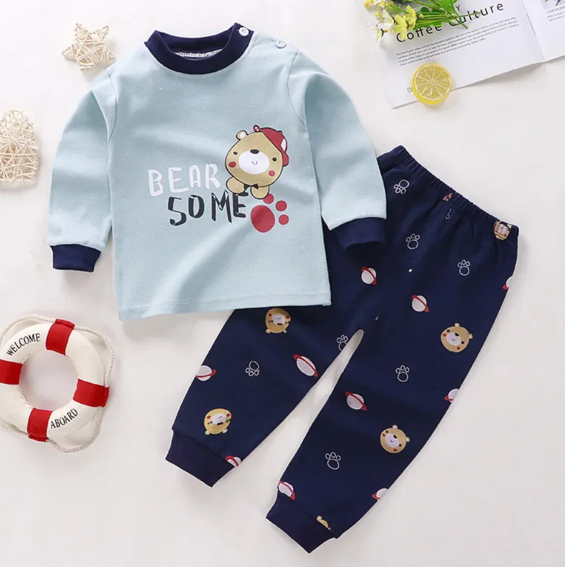 Cozy Cotton Long Johns Set – Soft, Warm & Stylish for Kids
