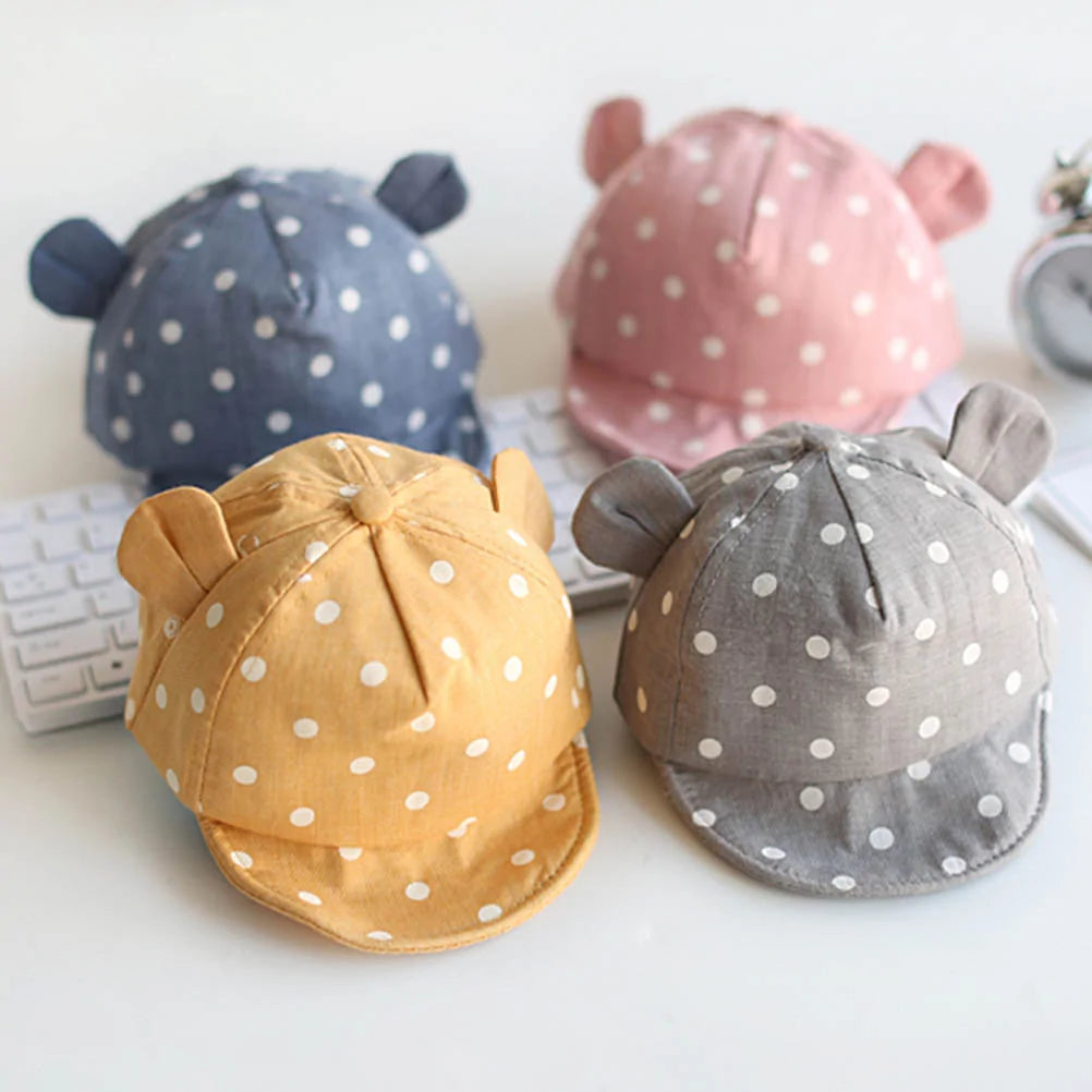 Toddler Sun Hat with Cute Dots – UV Protection and Comfortable Design