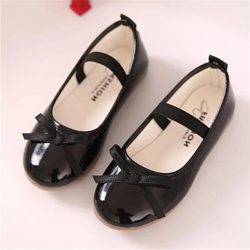 Adorable Baby Flat Shiny Shoes – Comfortable and Stylish Party Footwear