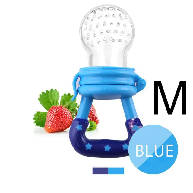 Squeeze Bottle Feeder – One-Handed Feeding with Reusable Silicone Spoon and Fruit Nibbler