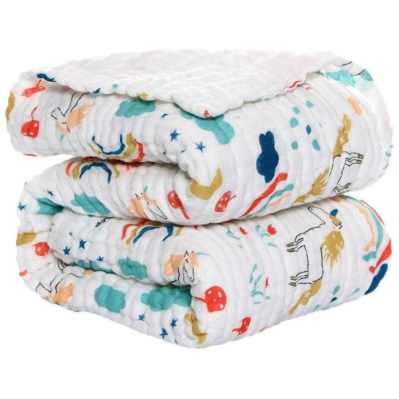 Organic Baby Muslin Swaddle Blanket – Soft, Comfortable, and Chemical-Free - Size 105x105cm