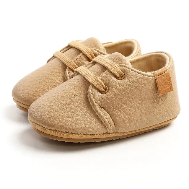 Multicolor Retro Leather Baby Shoes – Stylish, Comfortable, and Non-Slip for First Steps for Ages 0-18 Months