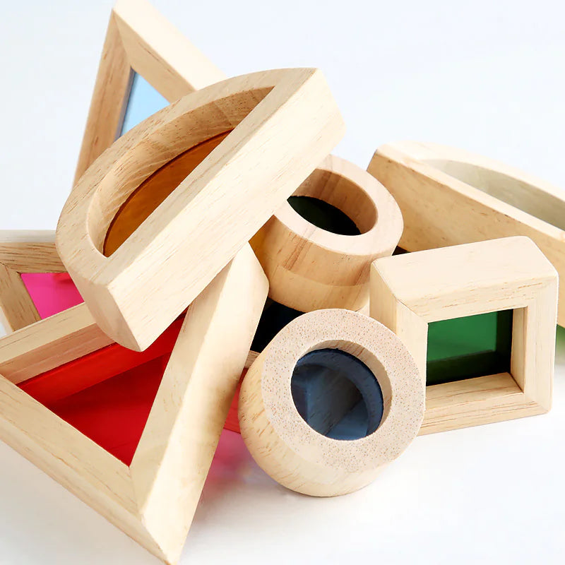Colorful Kaleidoscope Building Blocks – Educational Wooden Toy for Shape and Color Recognition