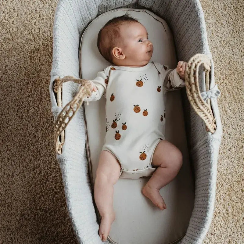 Little Clementine Playful Elegance Long Sleeve Bodysuit