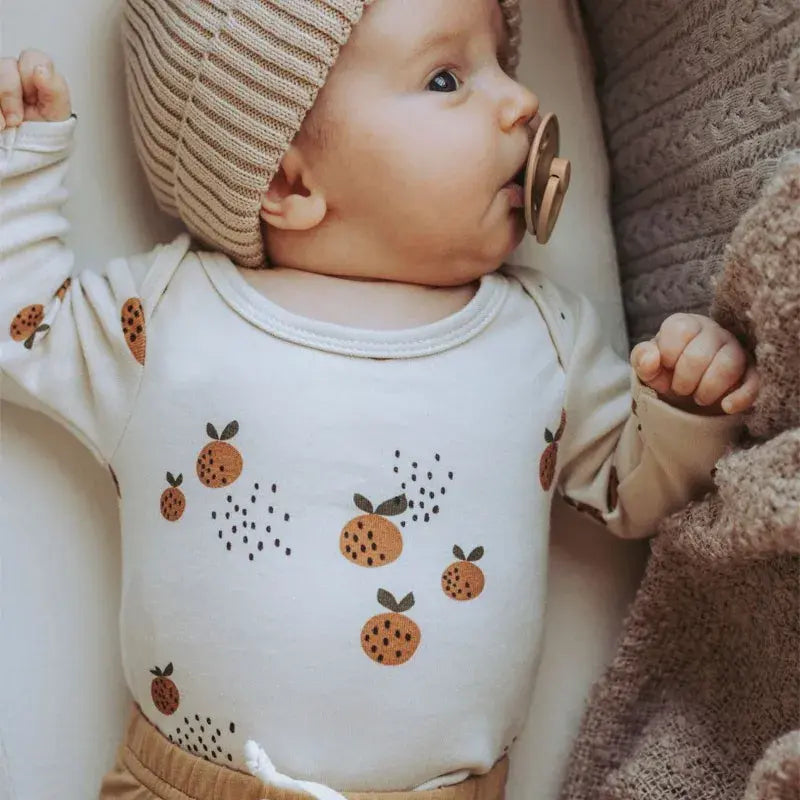 Little Clementine Playful Elegance Long Sleeve Bodysuit