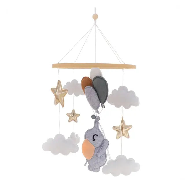 Crib Mobile Bed Bell with Calming Melodies and Rotating Characters
