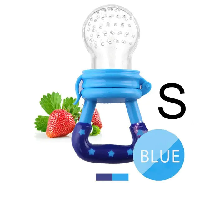 Squeeze Bottle Feeder – One-Handed Feeding with Reusable Silicone Spoon and Fruit Nibbler