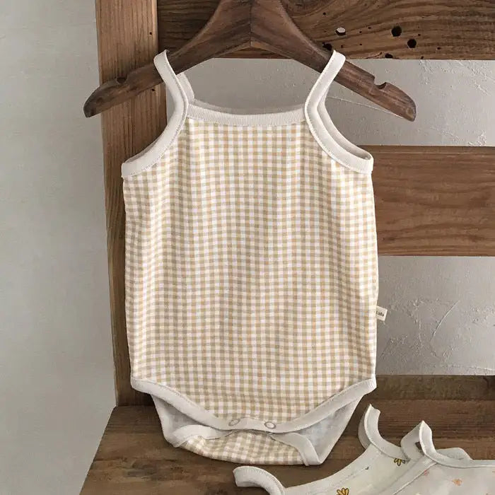 Summer Printed Cotton Sling Romper for Girls