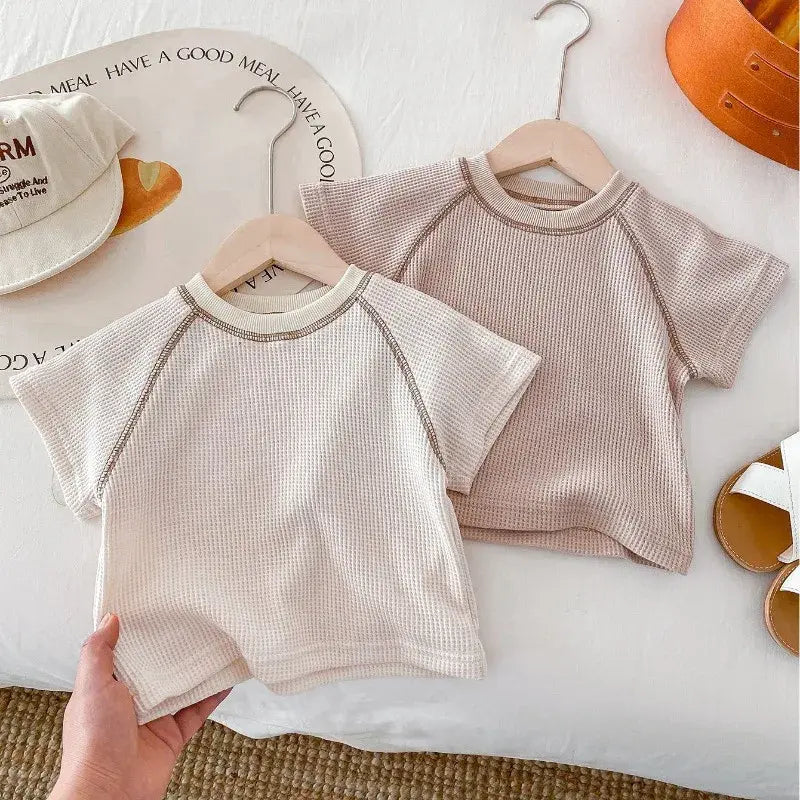 Cute Cotton Outdoor T-shirt and Short Outdoor Set for Boys