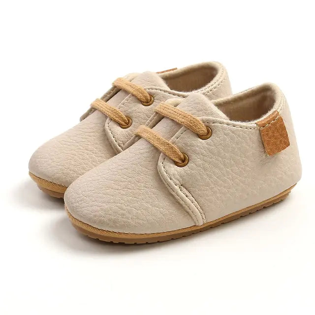 Multicolor Retro Leather Baby Shoes – Stylish, Comfortable, and Non-Slip for First Steps for Ages 0-18 Months