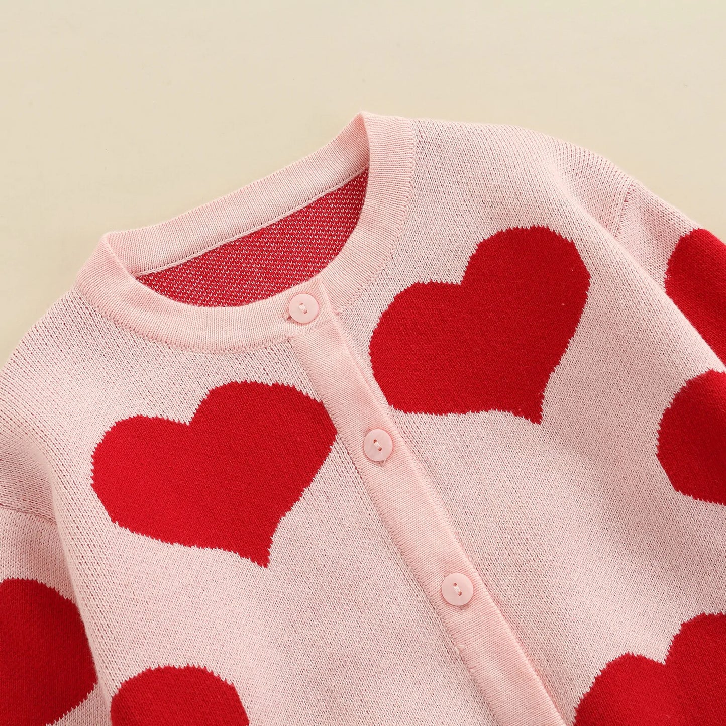 Heart Knit Baby Cardigan for Girls