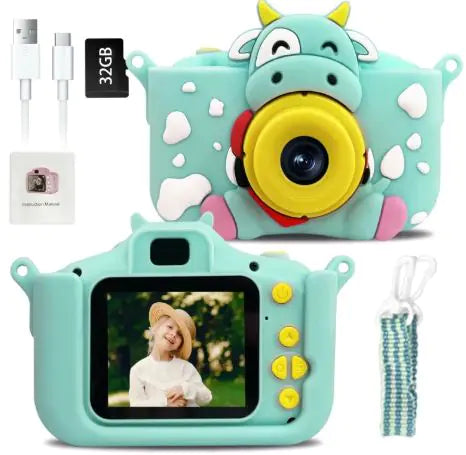 Kid Mini Camera with Photo Stickers, Video Recording, and Instant Printing