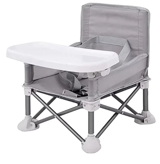 Compact Folding Baby Seat with Tray & Carrying Bag - Portable & Easy to Clean