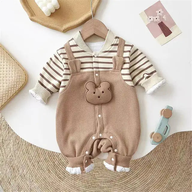 Adorable Bear Romper for Babies – Soft, Cozy, and Convenient
