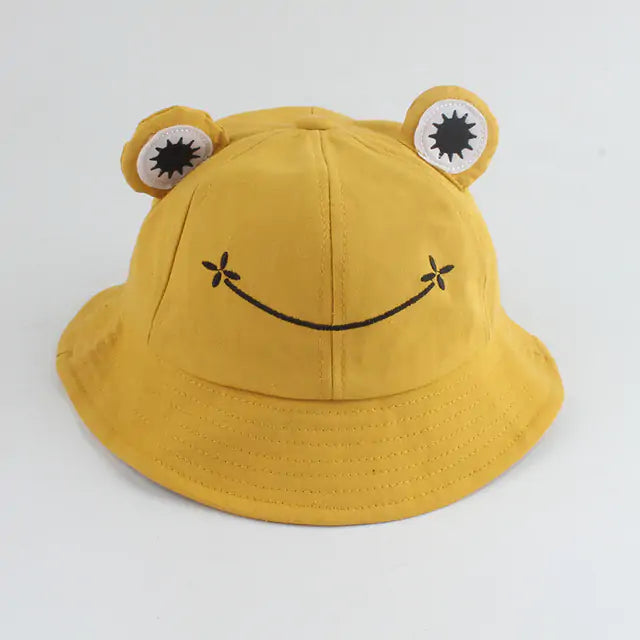 Frog Bucket Hat – Cute Cartoon Design, Lightweight Cotton, Sun Protection