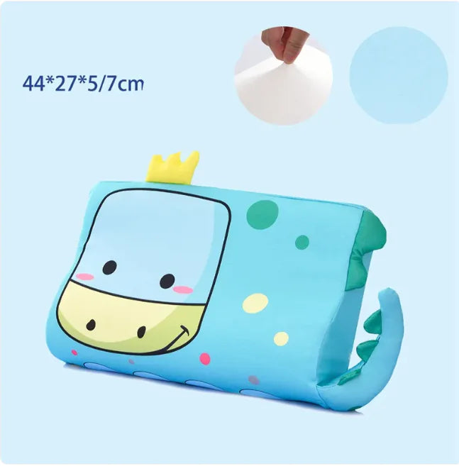 Toddler Memory Foam Pillow with Cream Lion Design for Restful Sleep