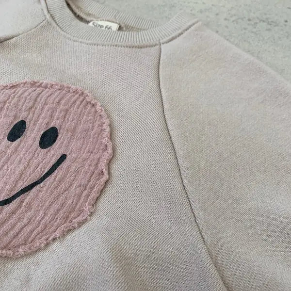 Smiley Face Cozy Cotton Romper for Baby