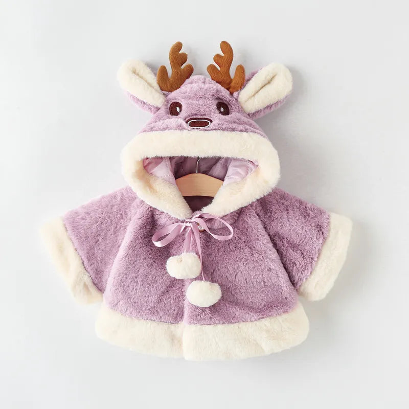 Adorable Reindeer Plush Baby Jacket