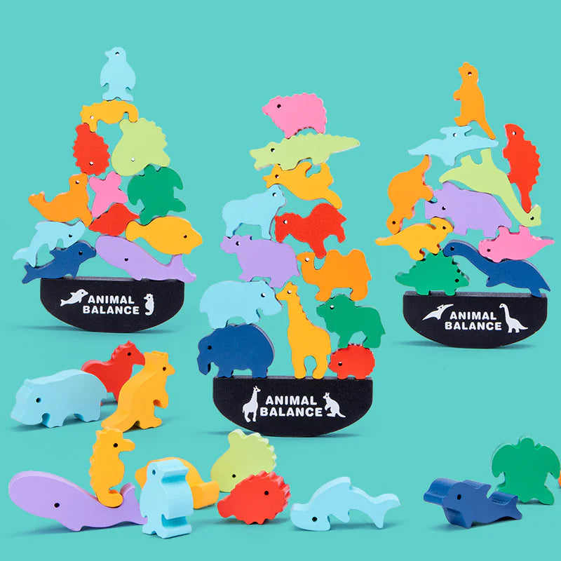 Animal Balance Building Blocks Game for Kids