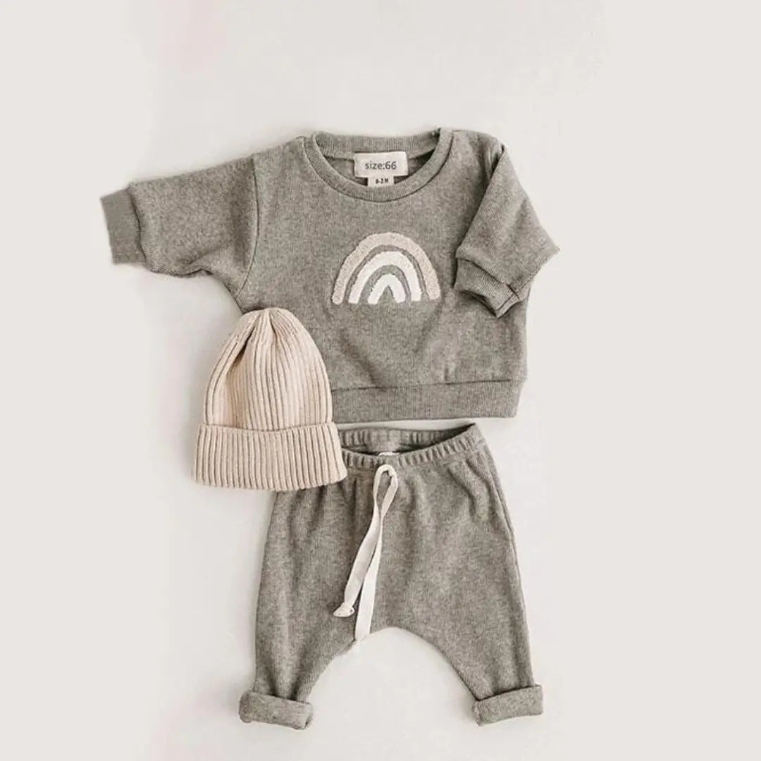 100% Organic Cotton Unisex 2-Piece Set - Cozy & Stylish for Spring & Autumn
