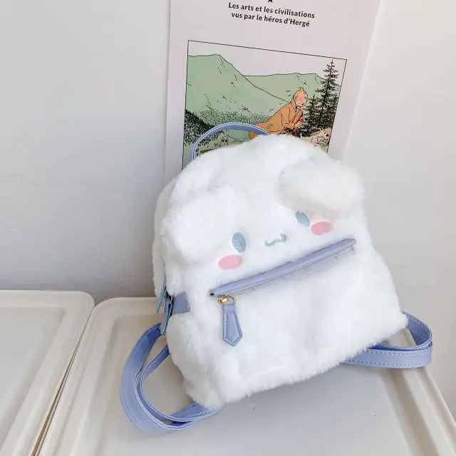 Cotton Plush Furry Backpack – Adorable Sanrio Characters for Kids