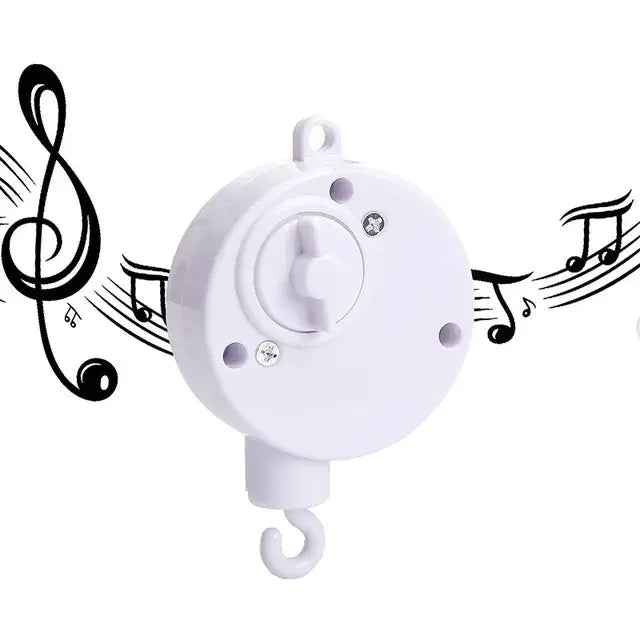 Crib Mobile Bed Bell with Calming Melodies and Rotating Characters