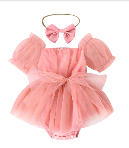 Charming Princess Party Dress with Ruffles and Bows