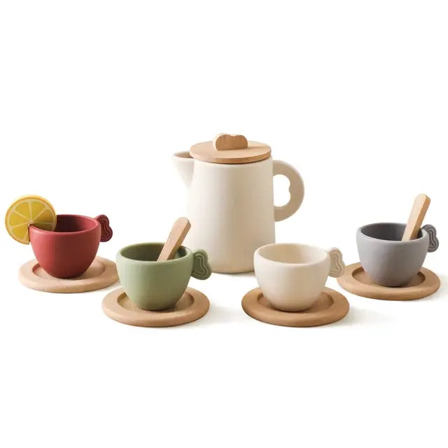 Baby Wooden Tea Set for Cognitive Development and Early Learning
