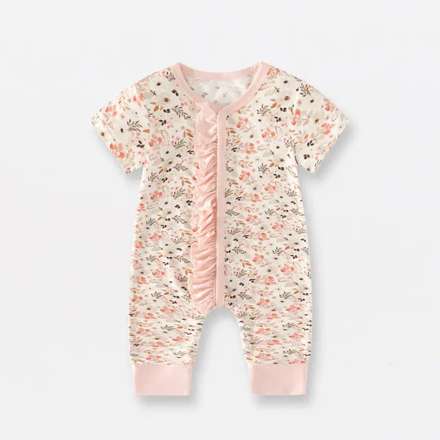 Bamboo Fiber Baby Zippered Romper – Soft, Eco-Friendly, and Comfortable for Newborns