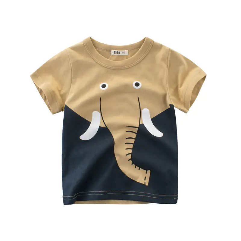 Cartoon Graphic Short Sleeve Tee for Boys