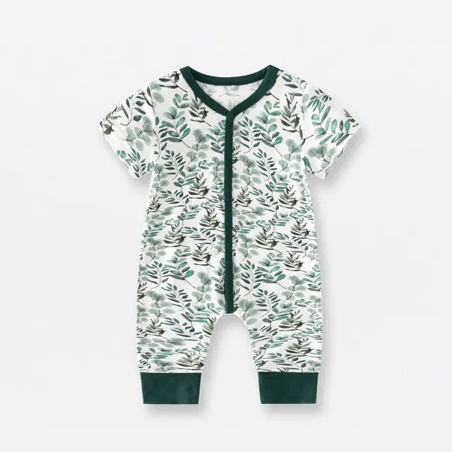 Bamboo Fiber Baby Zippered Romper – Soft, Eco-Friendly, and Comfortable for Newborns