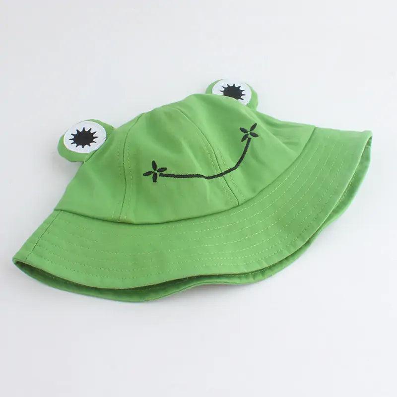 Frog Bucket Hat – Cute Cartoon Design, Lightweight Cotton, Sun Protection