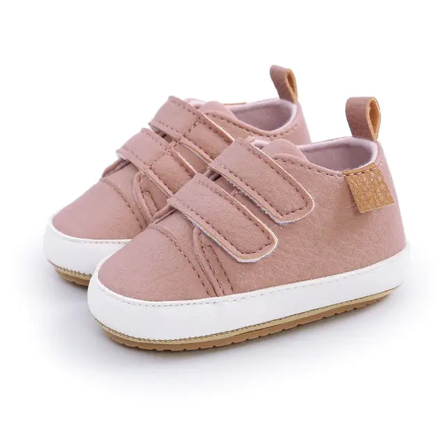 Multicolor Retro Leather Baby Shoes – Stylish, Comfortable, and Non-Slip for First Steps for Ages 0-18 Months
