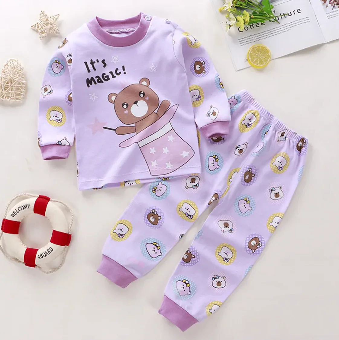 Cozy Cotton Long Johns Set – Soft, Warm & Stylish for Kids