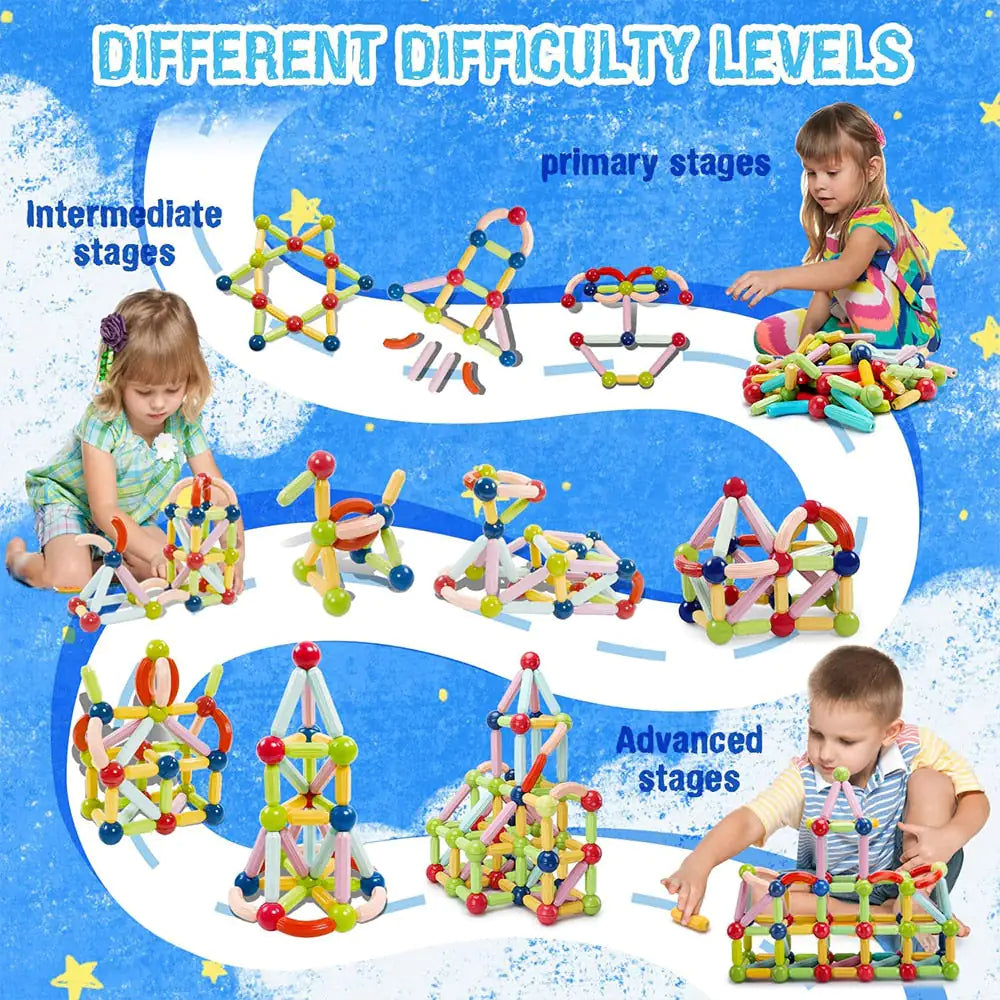 Magnetic Building Blocks - Creative Construction Set for Imagination and Learning