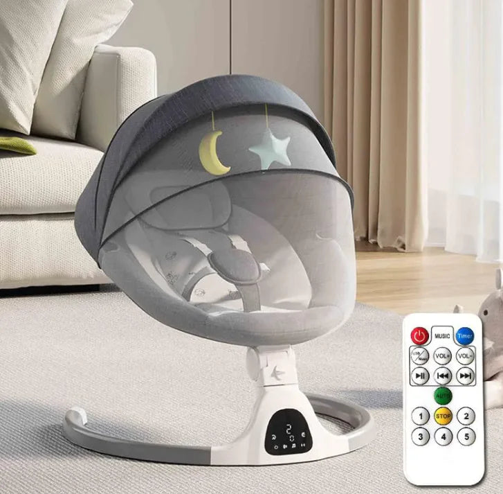 Baby Electric Smart Rocking Chair with Adjustable Speeds and Calming Vibrations