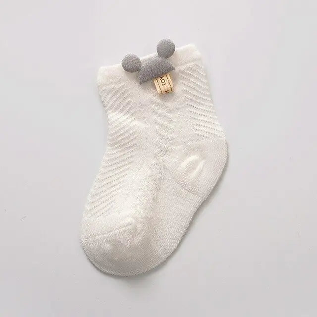 Soft Knit Baby Socks with Ears