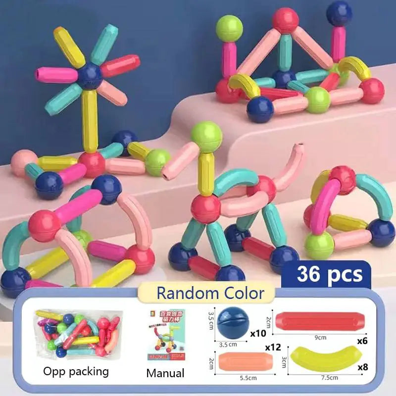 Magnetic Building Blocks - Creative Construction Set for Imagination and Learning