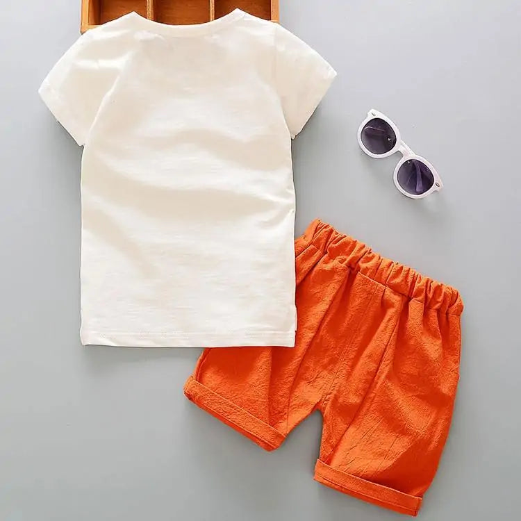 Summer Boys' Crocodile Print 2-Piece Outfit