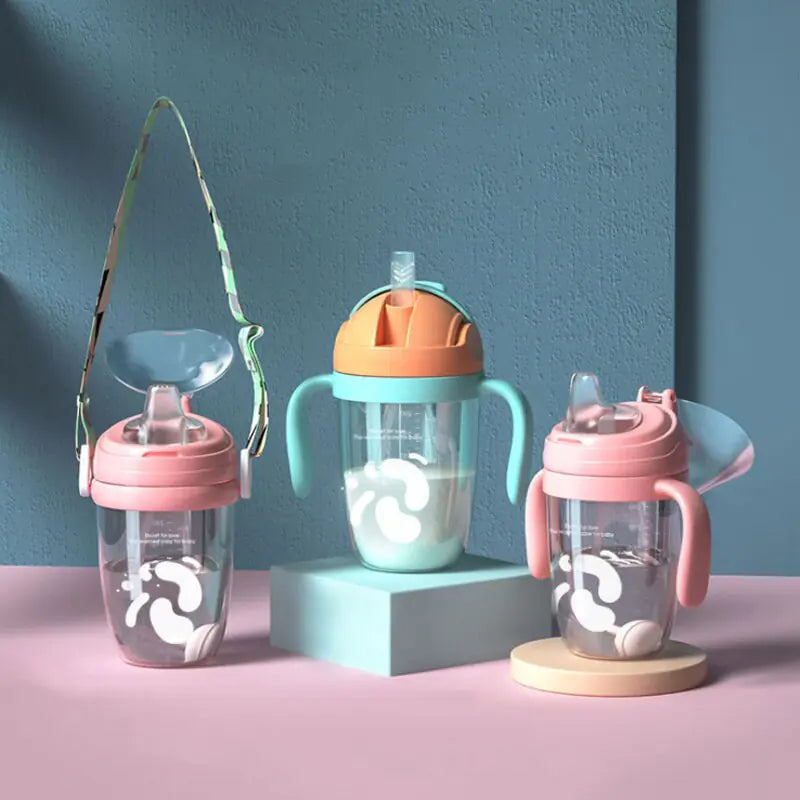 PPSU Baby Sippy Cup Bottle - Leak-Proof with Soft Spout & Straw Options