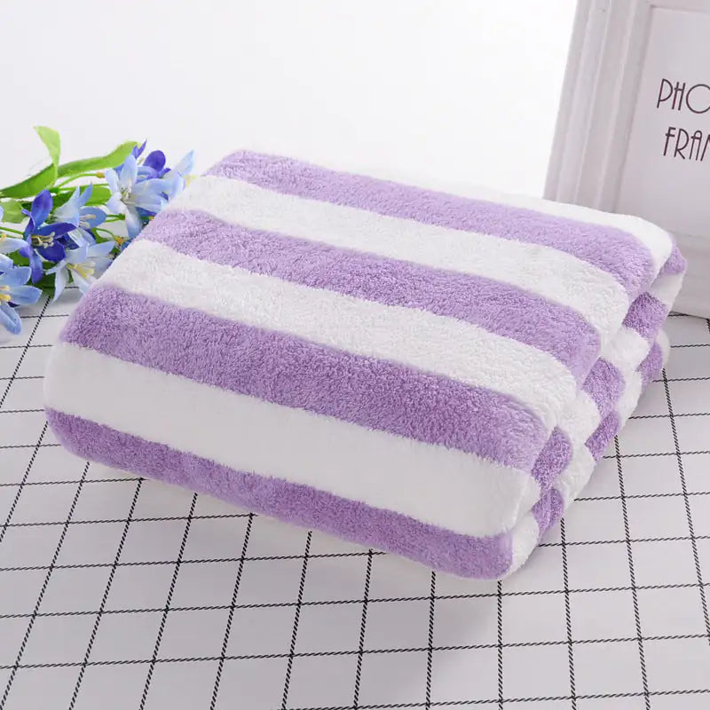 Ocean Breeze Coral Velvet Beach Towels - Soft, Absorbent & Stylish