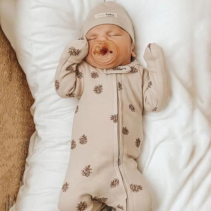 Knitted Coral Velvet Baby Footie Jumpsuit – Soft, Cozy, and Stylish for Newborns
