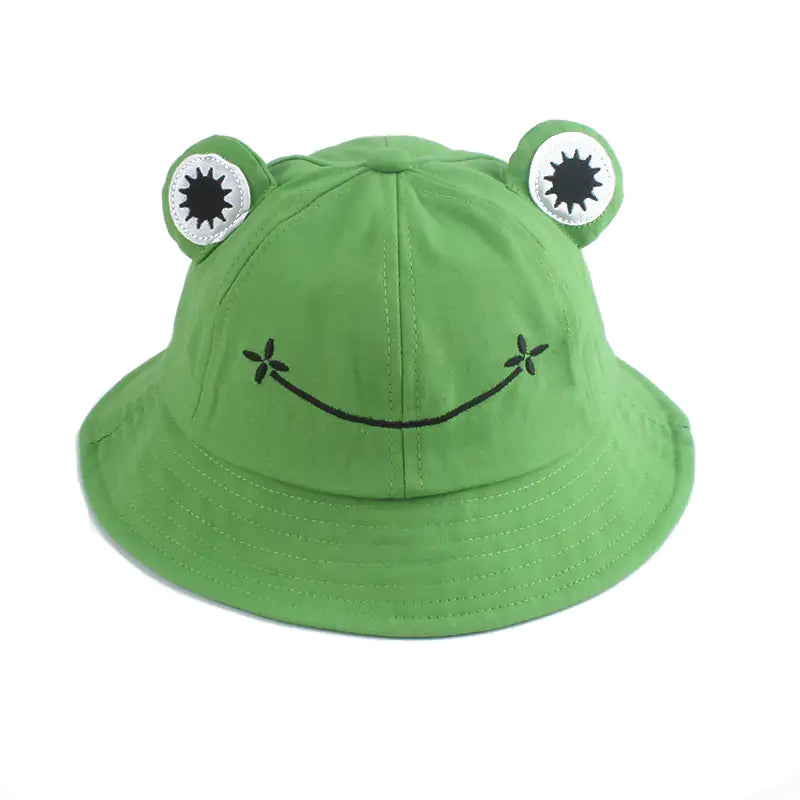 Frog Bucket Hat – Cute Cartoon Design, Lightweight Cotton, Sun Protection