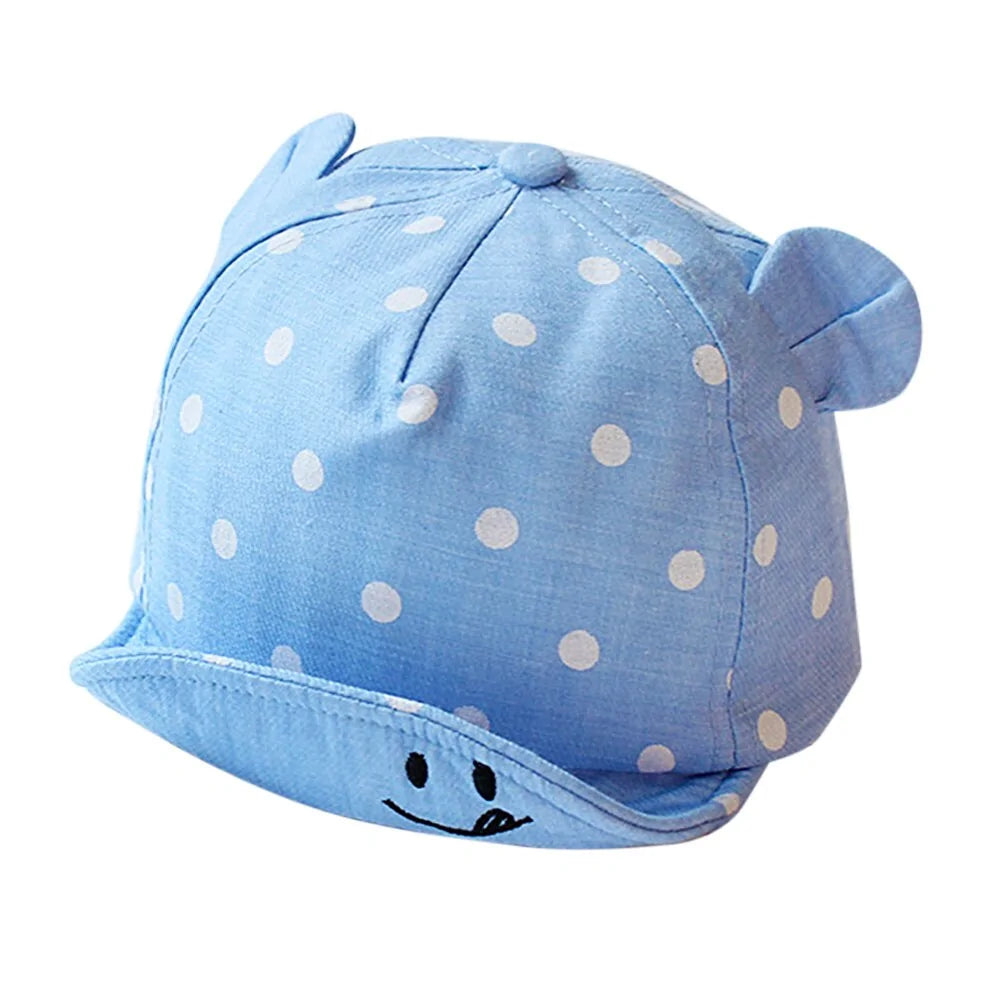 Toddler Sun Hat with Cute Dots – UV Protection and Comfortable Design