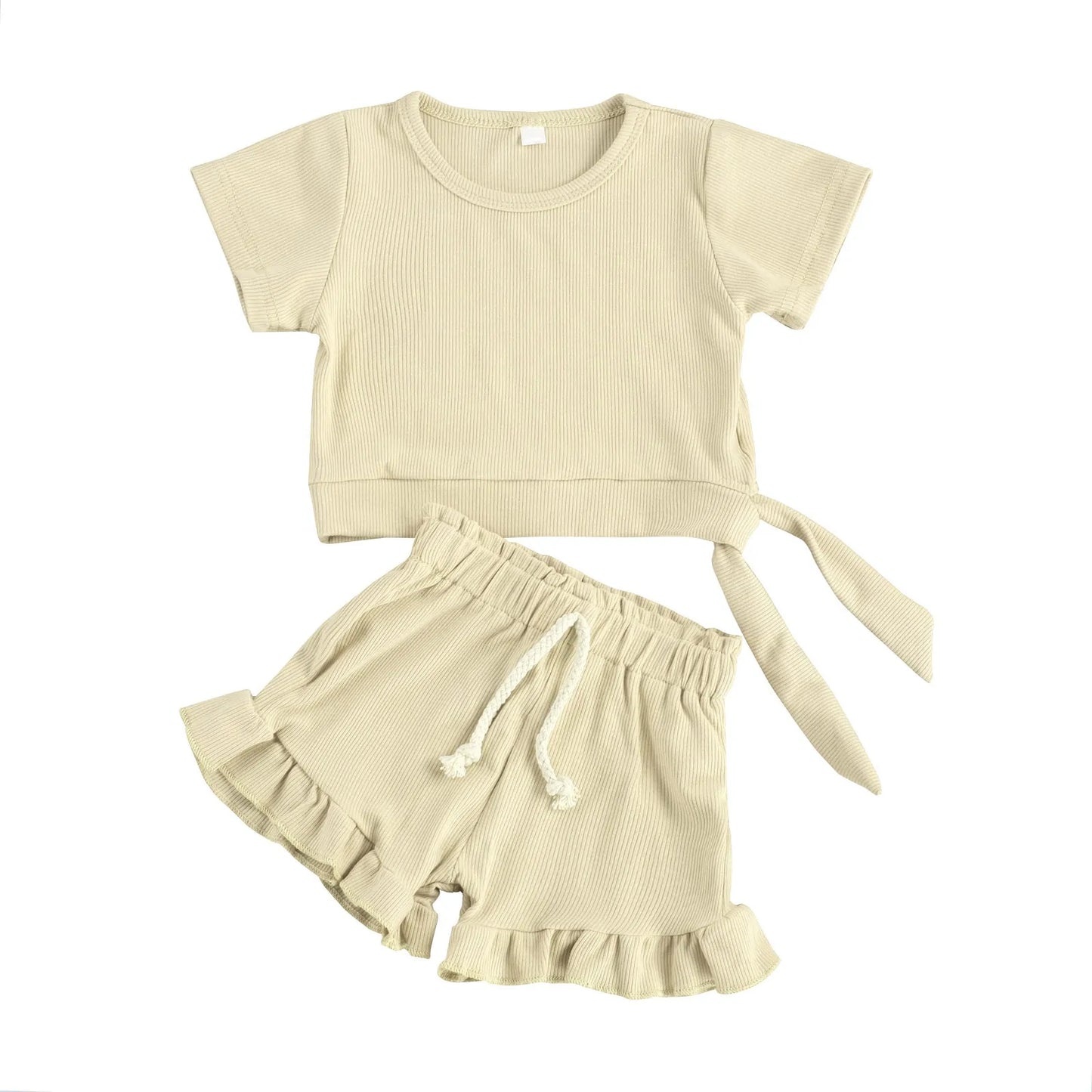Baby Girl 2-Piece Summer Clothing Set – Trendy & Comfortable Cotton Outfit