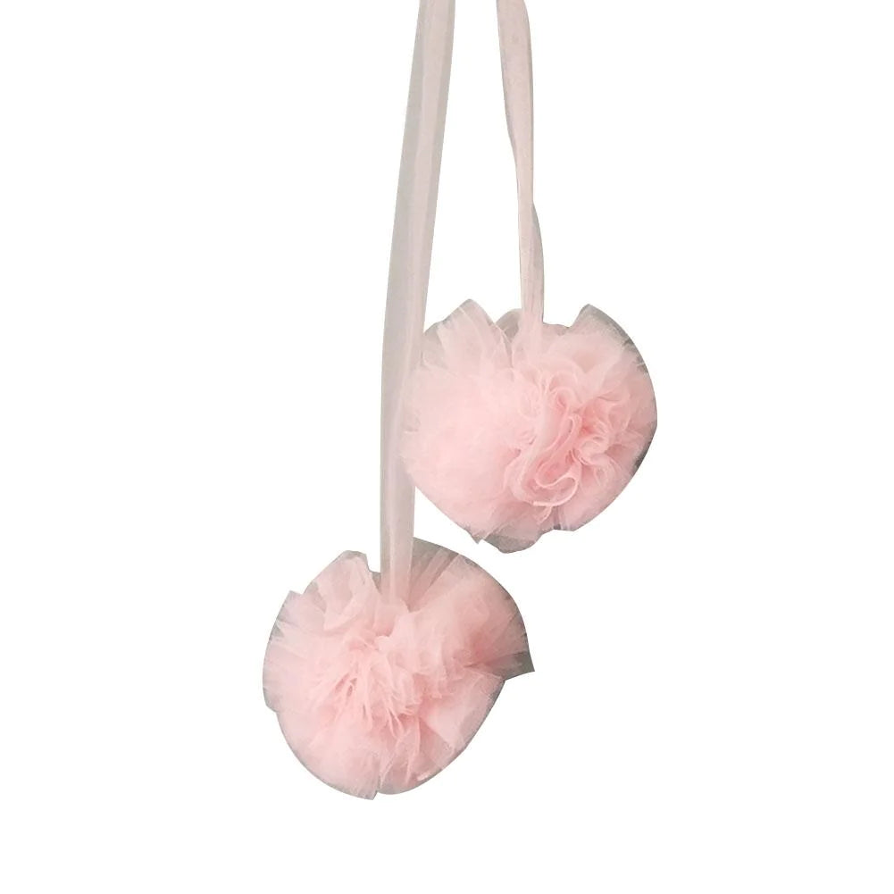 Decorative Mosquito Net with Fur Balls for Kids' Rooms