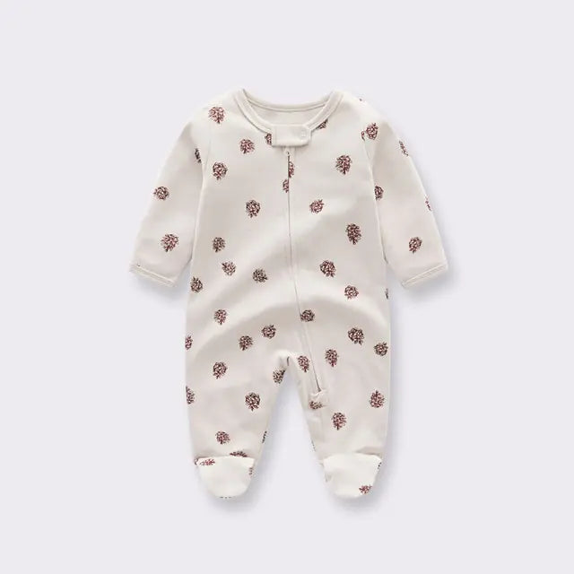 Knitted Coral Velvet Baby Footie Jumpsuit – Soft, Cozy, and Stylish for Newborns