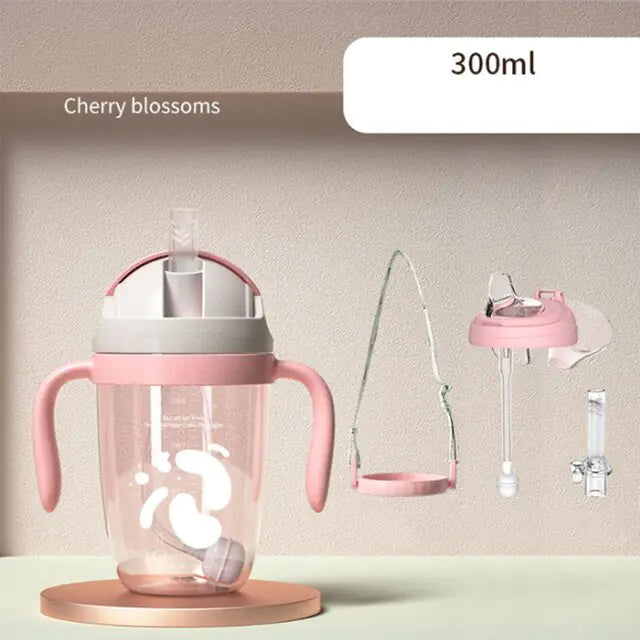 PPSU Baby Sippy Cup Bottle - Leak-Proof with Soft Spout & Straw Options